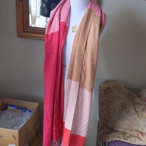 Color block gap scarf/new